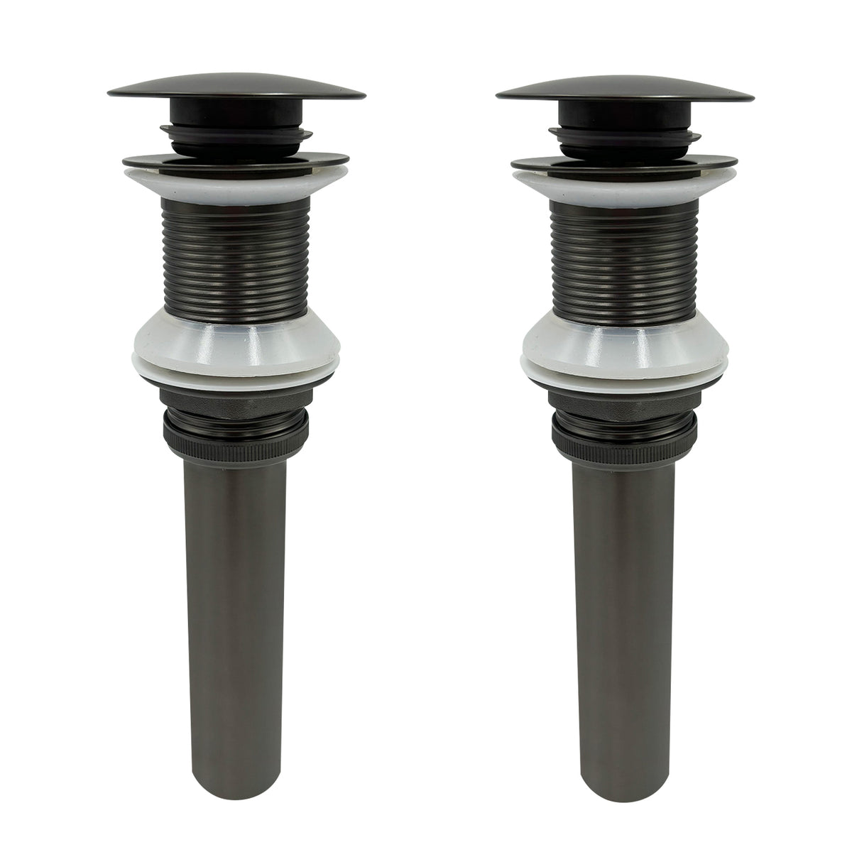 2 Pcs Bathroom Sink Drain without Overflow, Vessel Sink Lavatory Vanity Pop Up Drain Stopper, 304 Stainless Steel