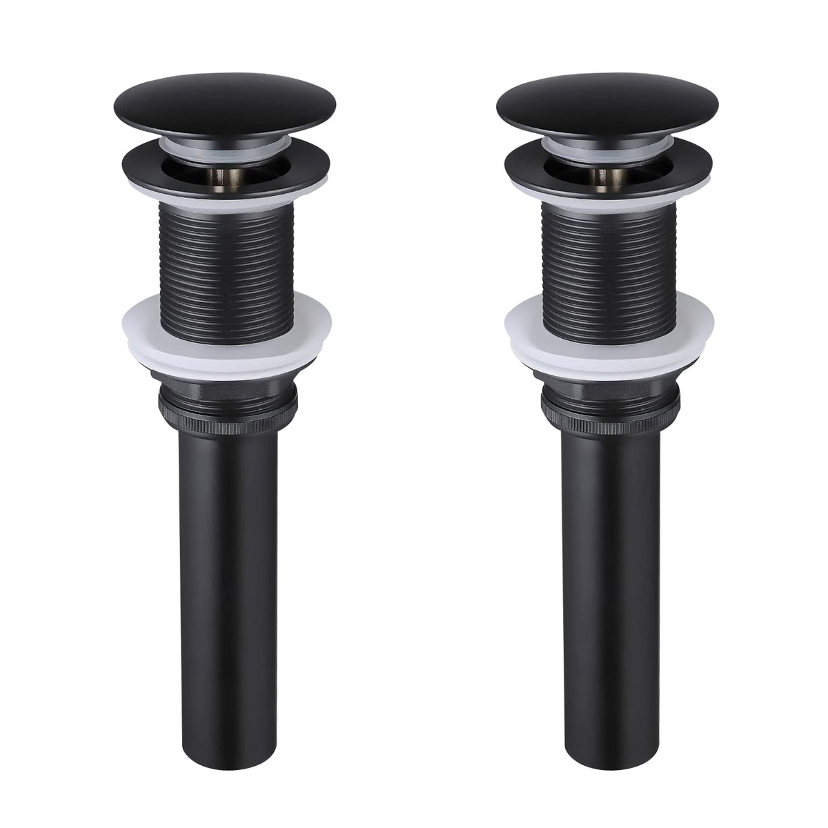 2 Pcs Bathroom Sink Drain without Overflow, Vessel Sink Lavatory Vanity Pop Up Drain Stopper, 304 Stainless Steel