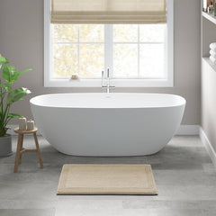 1 PCS 24x60" 100% Cotton Tufted 3000 GSM Reversible Bath Rug Natural