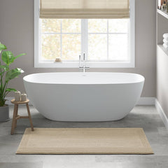 1 PCS 24x60" 100% Cotton Tufted 3000 GSM Reversible Bath Rug Natural