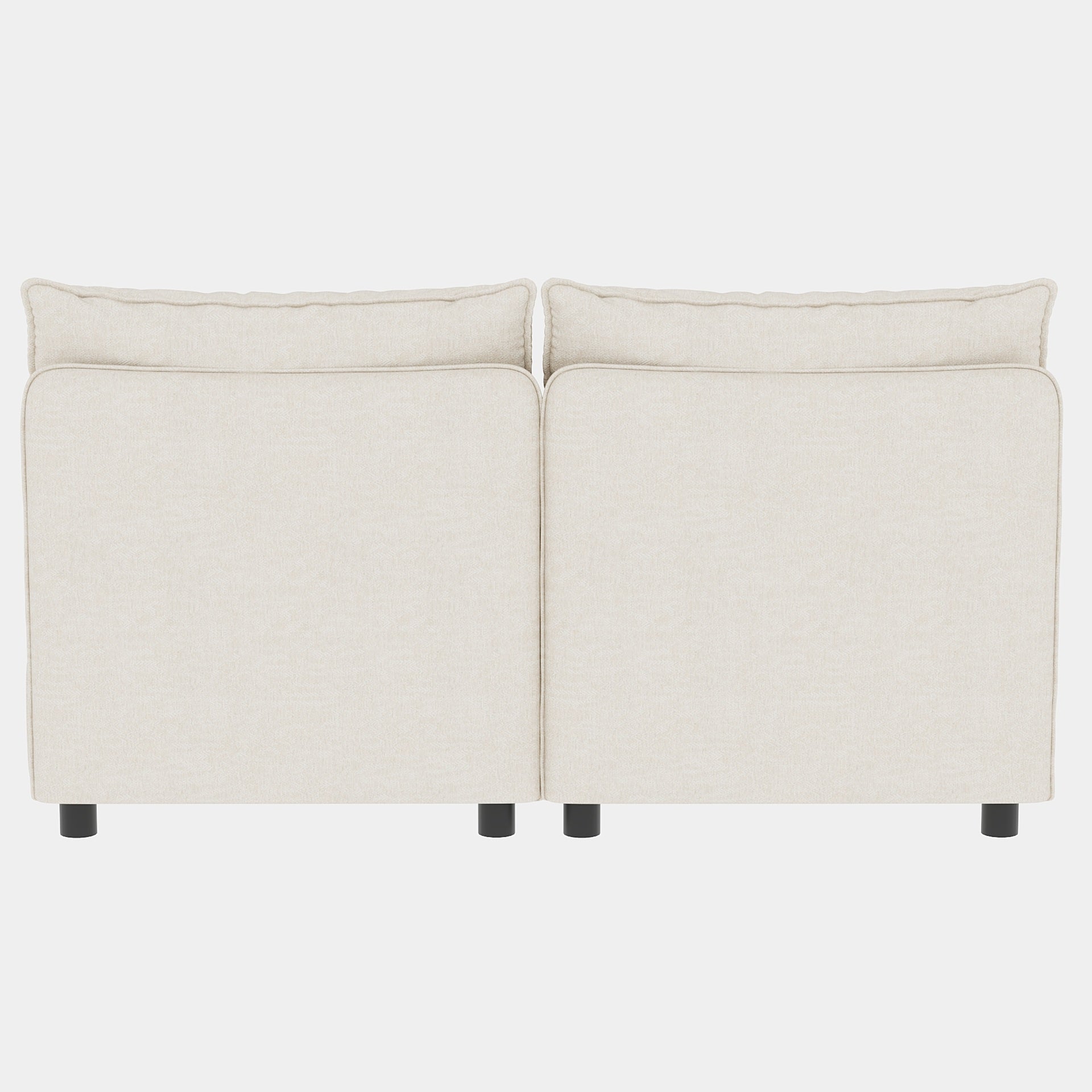 Armless Seat for Modular Sectional Sofa, Convertible Sofa Seat With Storage, Sleeper Sectional Sofa Set, Fabric Flexible Modular Combinations for Living Room(2PCS)