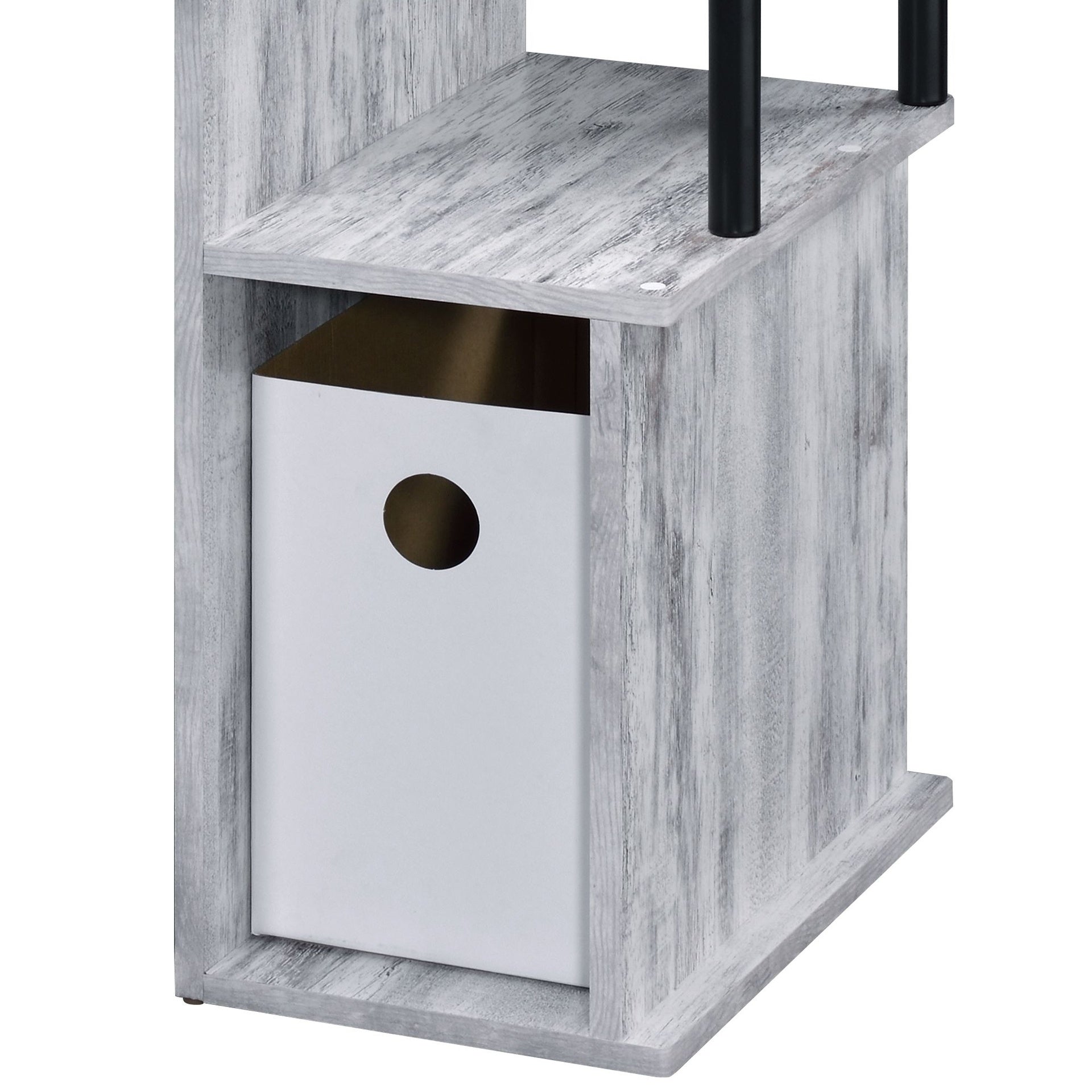 Lyphre Antique White & Black Finish Computer Desk