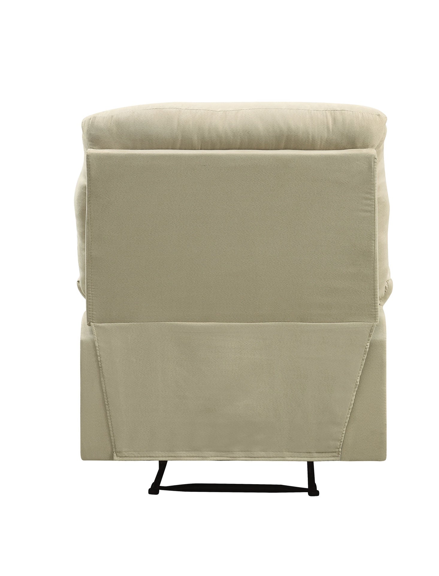Beige Recliner with Pillow Top Armrest