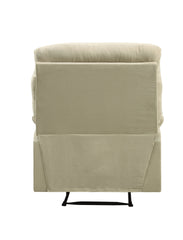 Beige Recliner with Pillow Top Armrest