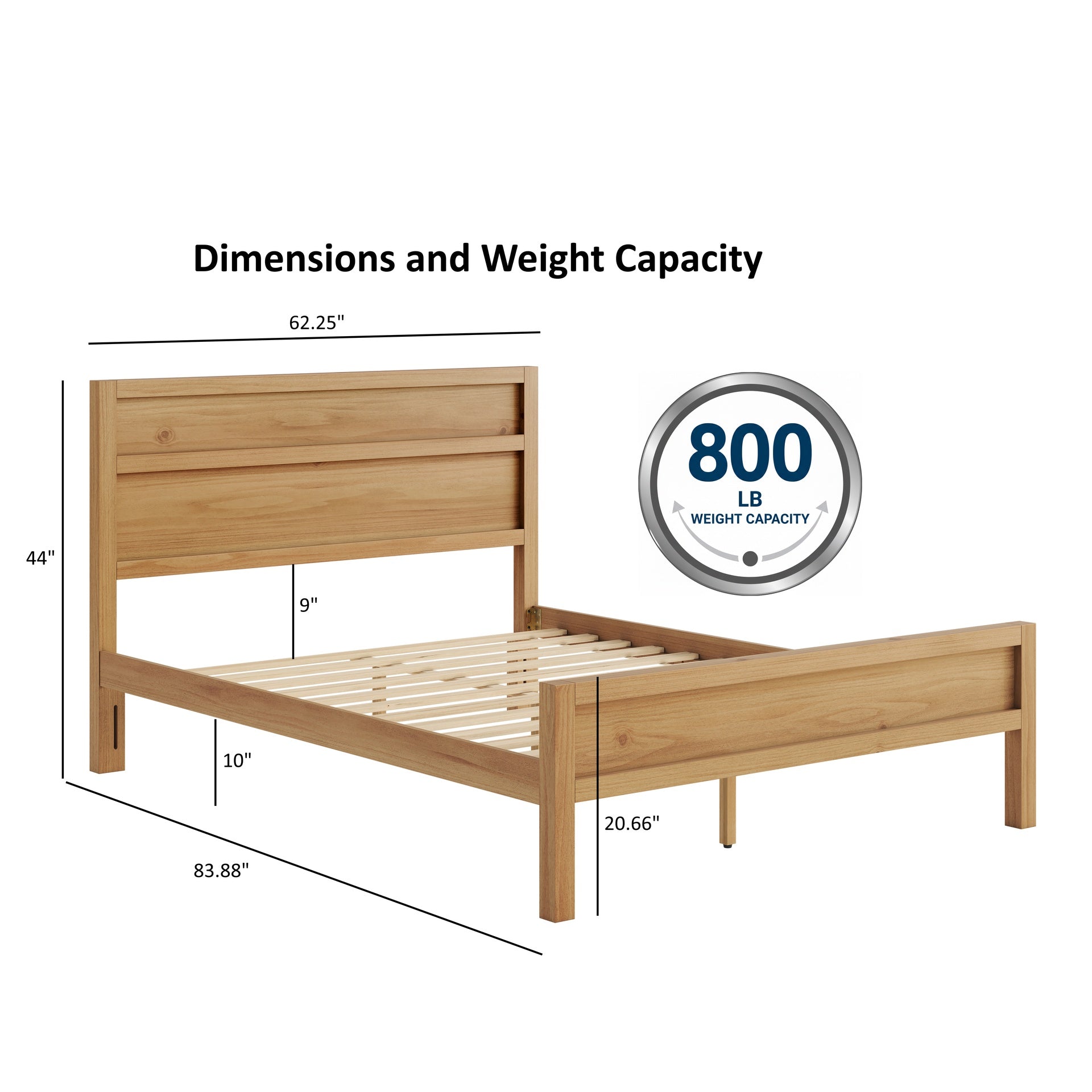 Maddox Modern Wood Queen Panel Bed