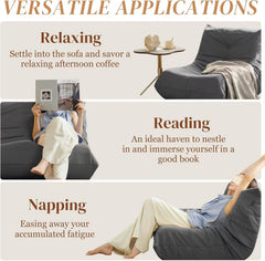 Luxury Accent Chair Button-Tufted Detail Gray Microfiber Comfy Chair Living Room Furniture 1pc