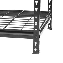 5-Tier Heavy Duty Metal Shelving Unit, 48"W x 24"D x72"H, Adiustable Storage Rack, Boltless Assembly, 4000 lbs Total Load Capacity, for Garage,Basement,Warehouse.Workshop, Black