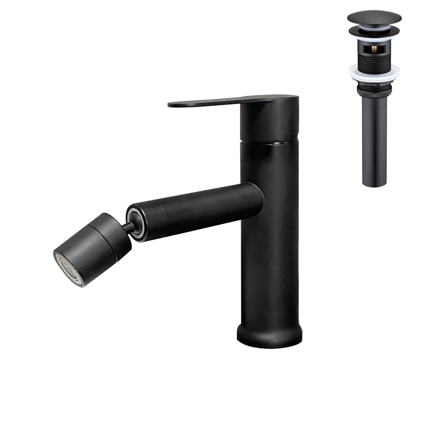 Single Handle Bathroom Sink Faucet with Pop-Up Drain (with Overflow)