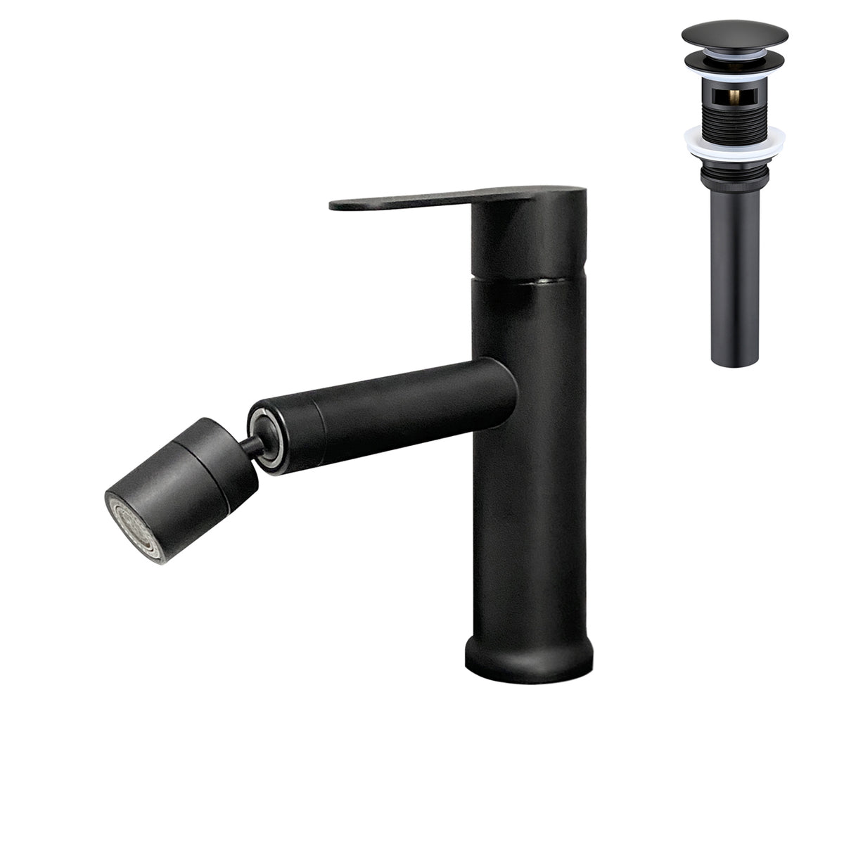 Single Handle Bathroom Sink Faucet with Pop-Up Drain (with Overflow)