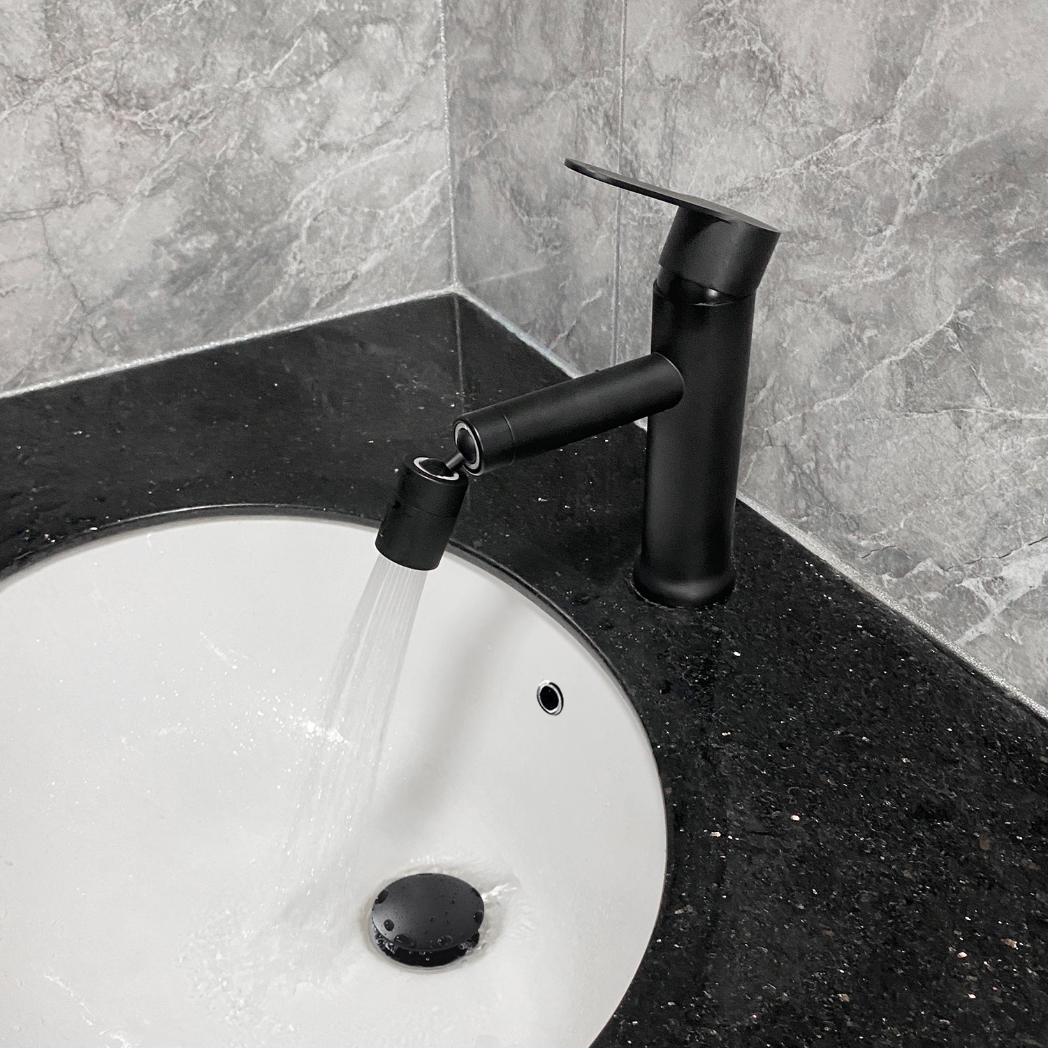 Single Handle Bathroom Sink Faucet with Pop-Up Drain (with Overflow)