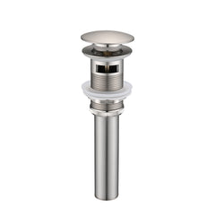 Waterfall Spout Bathroom Sink Single Handle Faucet with Pop-Up Drain (with Overflow)