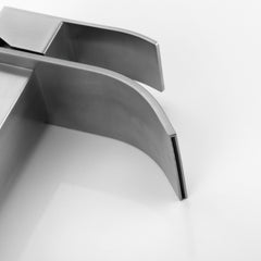 Waterfall Spout Bathroom Sink Single Handle Faucet with Pop-Up Drain (with Overflow)