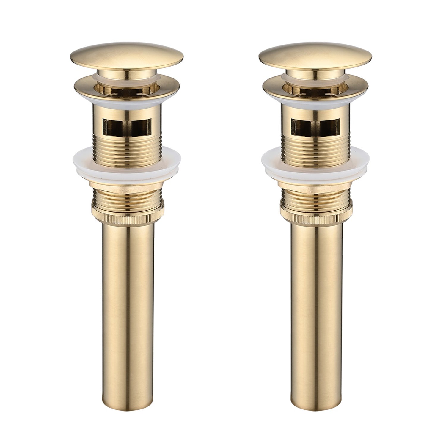 2 Pcs Bathroom Sink Drain with Overflow, Vessel Sink Lavatory Vanity Pop Up Drain Stopper, 304 Stainless Steel