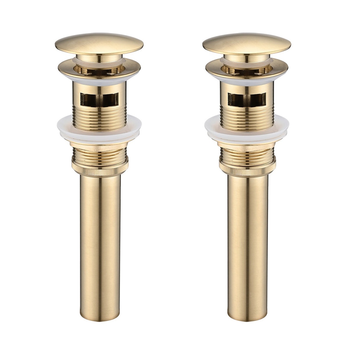 2 Pcs Bathroom Sink Drain with Overflow, Vessel Sink Lavatory Vanity Pop Up Drain Stopper, 304 Stainless Steel