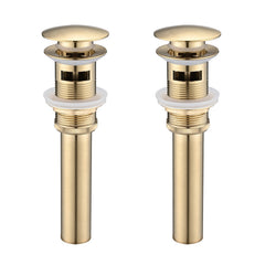 2 Pcs Bathroom Sink Drain with Overflow, Vessel Sink Lavatory Vanity Pop Up Drain Stopper, 304 Stainless Steel