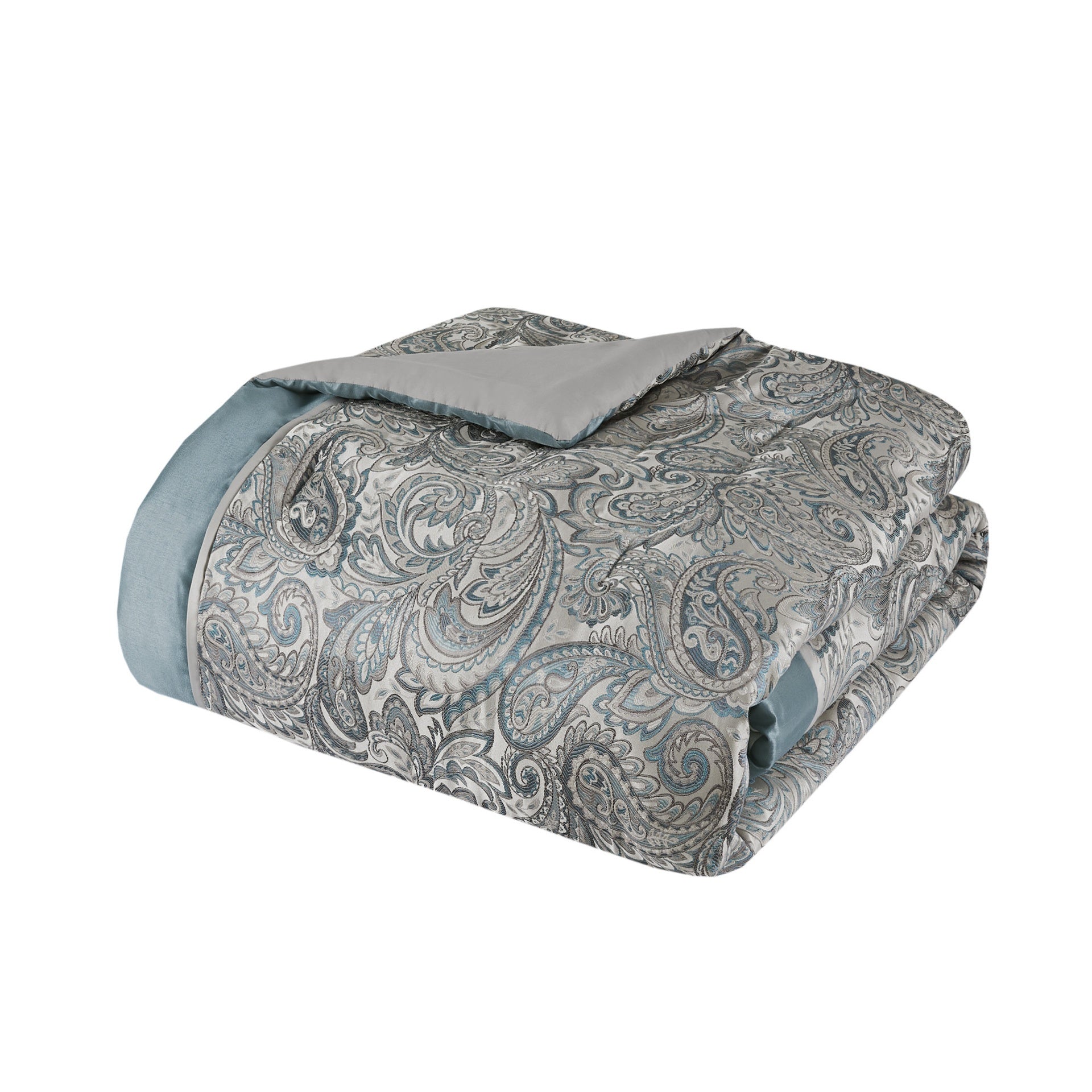 12 Piece Comforter Set with Cotton Bed Sheets Teal King