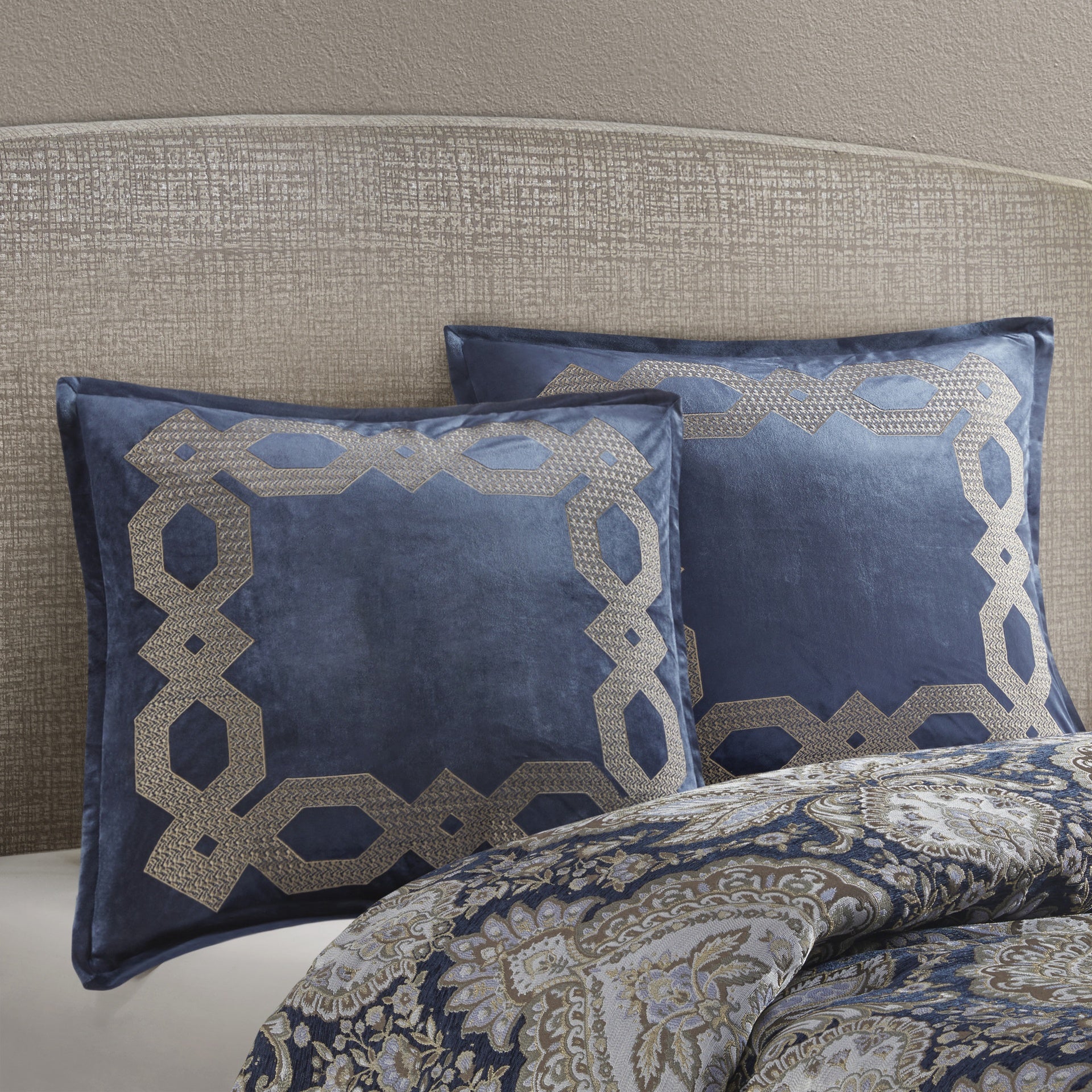 European Pillow Sham Navy 26x26"