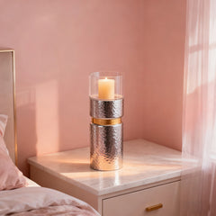 D5.9x15.2" Halloway Silver Candle Holder