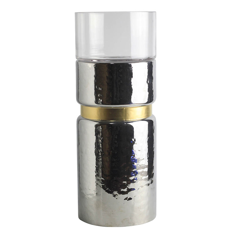 D5.9x15.2" Halloway Silver Candle Holder