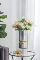 D5.9x15.2" Halloway Silver Candle Holder