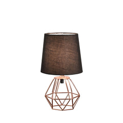 11.25" Copper Metal Table Lamp "Wesley Geometric", Copper
