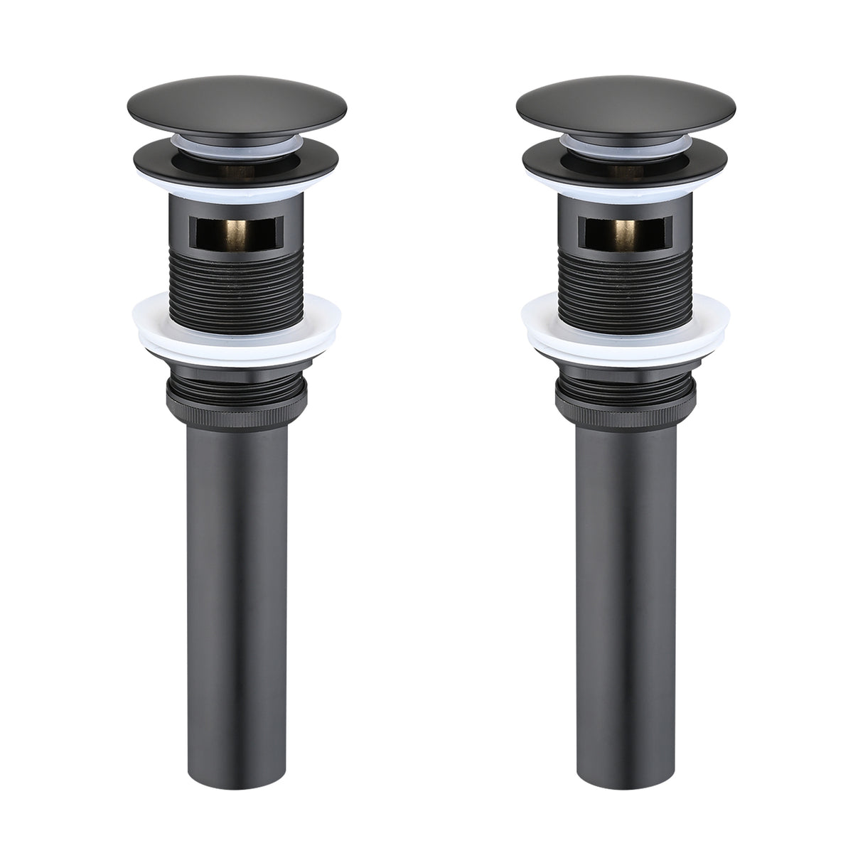 2 Pcs Bathroom Sink Drain with Overflow, Vessel Sink Lavatory Vanity Pop Up Drain Stopper, 304 Stainless Steel
