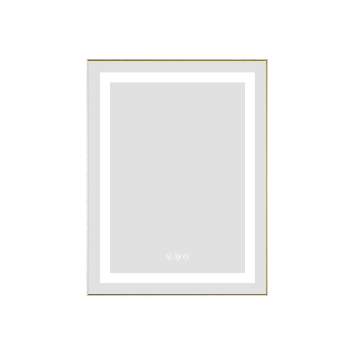24 x 28 Inch LED Bathroom Mirror with Front and Backlight, Wall Mounted Vanity Mirror with Aluminum Frame, Anti-Fog, Memory, 3 Colors, Stepless Dimmable