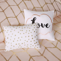 4-Piece Twin/Twin XL 100% Polyester Brushed Microfiber Printed Comforter Set