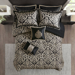 8PCS Cal King Jacquard Comforter Set
