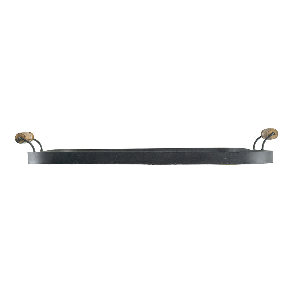 28.7x3.9x24.4" Fabius Iron Tray with Handle, Square