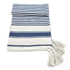 50x60" Brighton Blue Striped Throw Blanket, 2 Pack