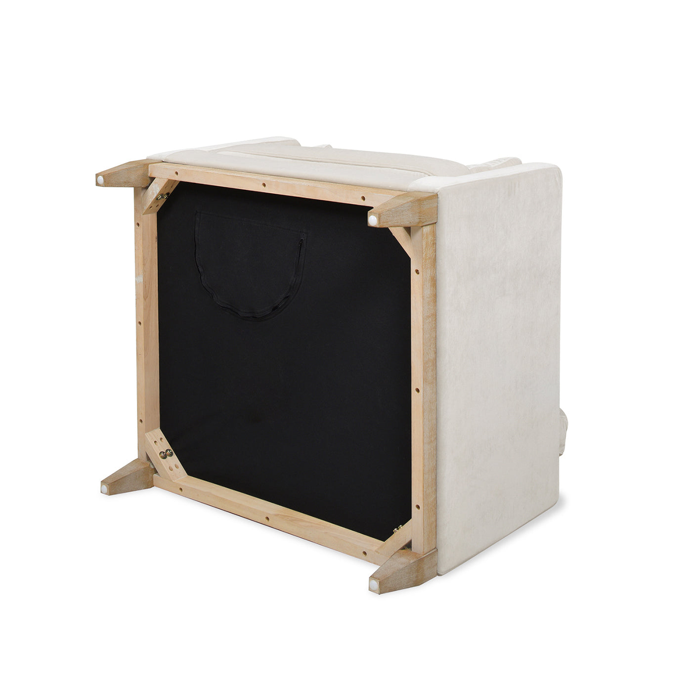 Knox 36" Modern Farmhouse Arm Chair, French beige Performance Velvet