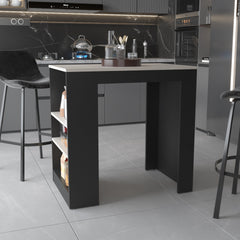 Kitchen Island with Storage Base in Wenge and Ibiza Marble