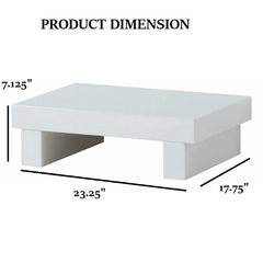 Contemporary Style 1pc Nightstand High Gloss Lacquer Coating White Finish Bedroom Furniture