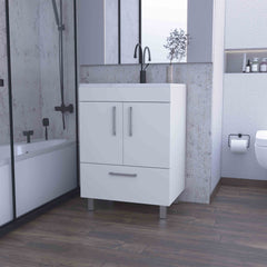 Othello Single Bathroom Vanity, Double Door Cabinet,One Drawer