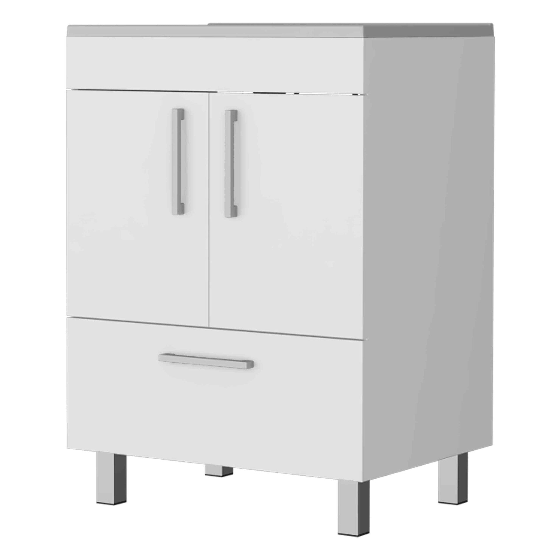 Othello Single Bathroom Vanity, Double Door Cabinet,One Drawer
