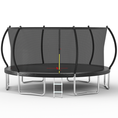 YC 16FT trampoline Pumpkin-Srandard- Black