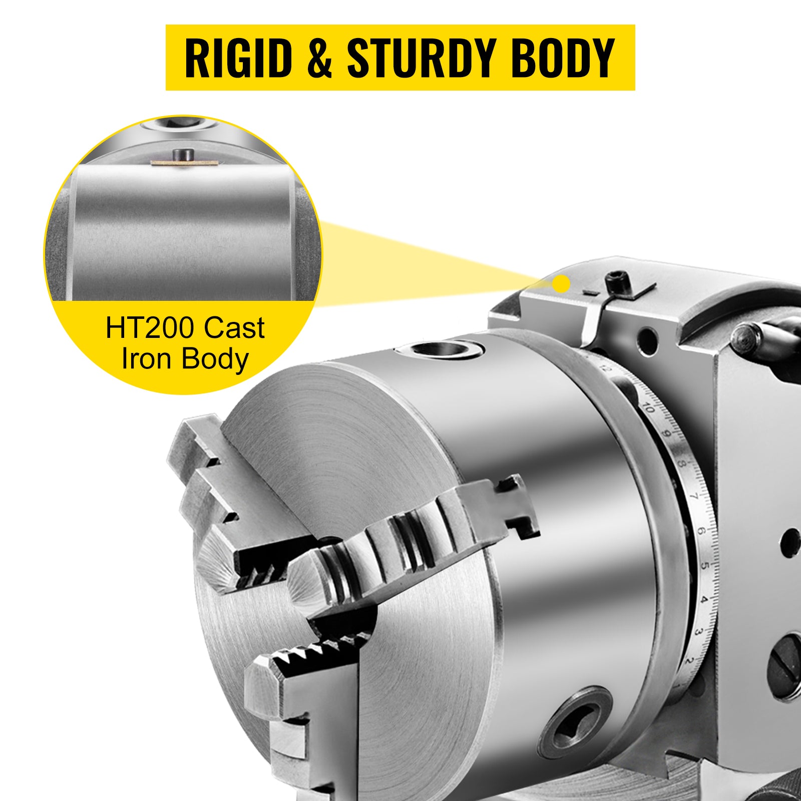 Dividing Head BS-0 5Inch 3 Jaw Chuck Dividing Head Set Precision Semi Universal Dividing Head for Milling Machine Rotary Table Tailstock Milling Set (5 Inch Chuck)