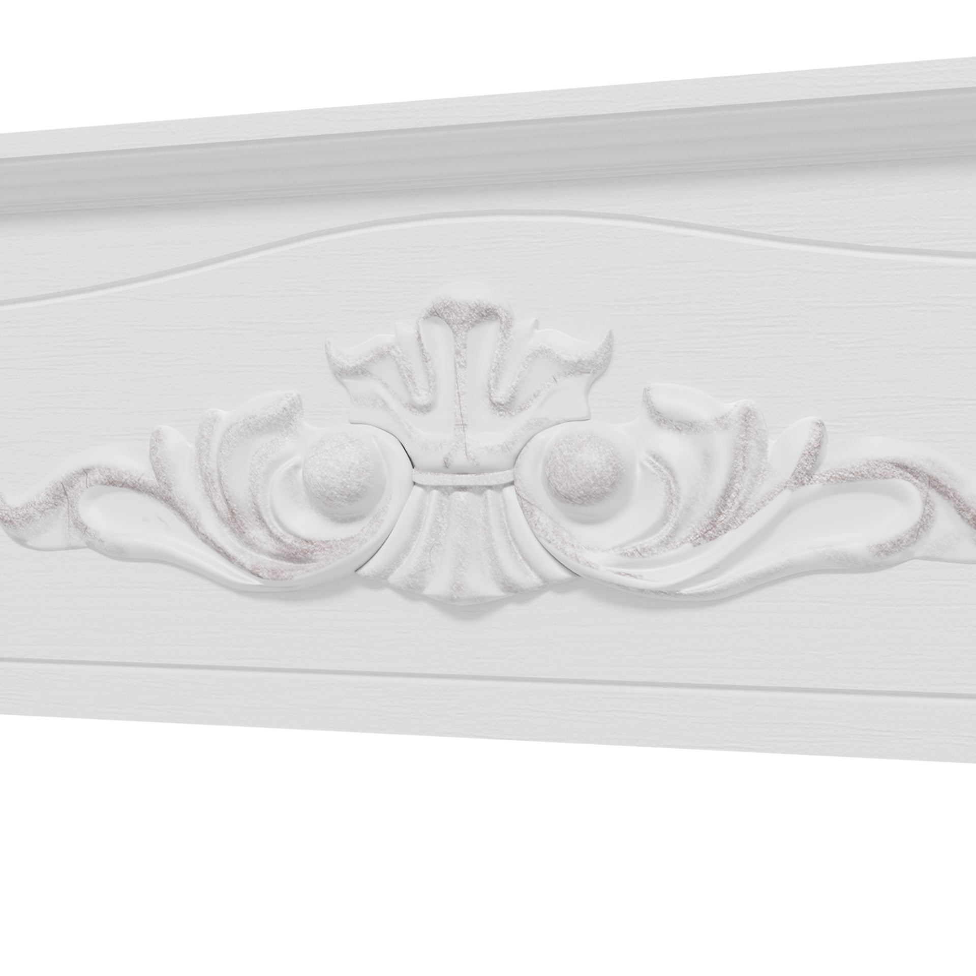 HOMCOM Fir Wood Fireplace Mantel Surround, 44.75" W x 40" H, Freestanding Electric Fireplace Stove Mantel, Distressed White