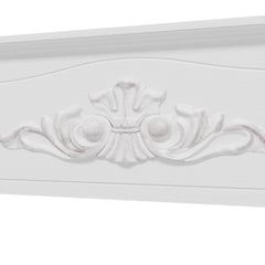 HOMCOM Fir Wood Fireplace Mantel Surround, 44.75" W x 40" H, Freestanding Electric Fireplace Stove Mantel, Distressed White