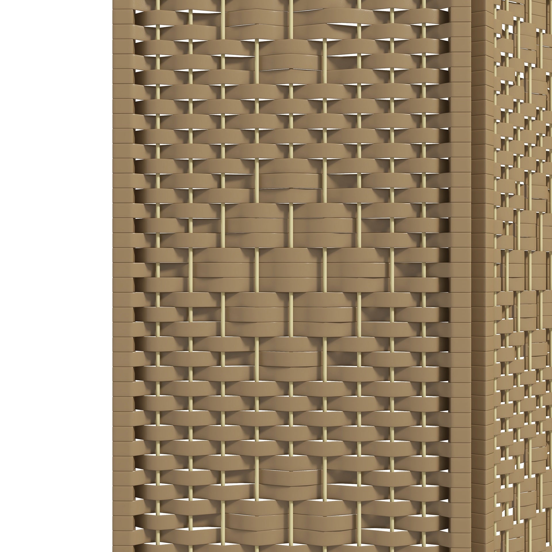 HOMCOM 6 Panel Room Divider, Folding Privacy Screen, 5.6' Room Separator, Wave Fiber Freestanding Partition Wall Divider, Natural