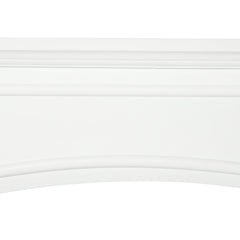 HOMCOM Modern Fireplace Mantel, Surround Mantels for Fireplace with Decorative Pattern Interior Width 29" White