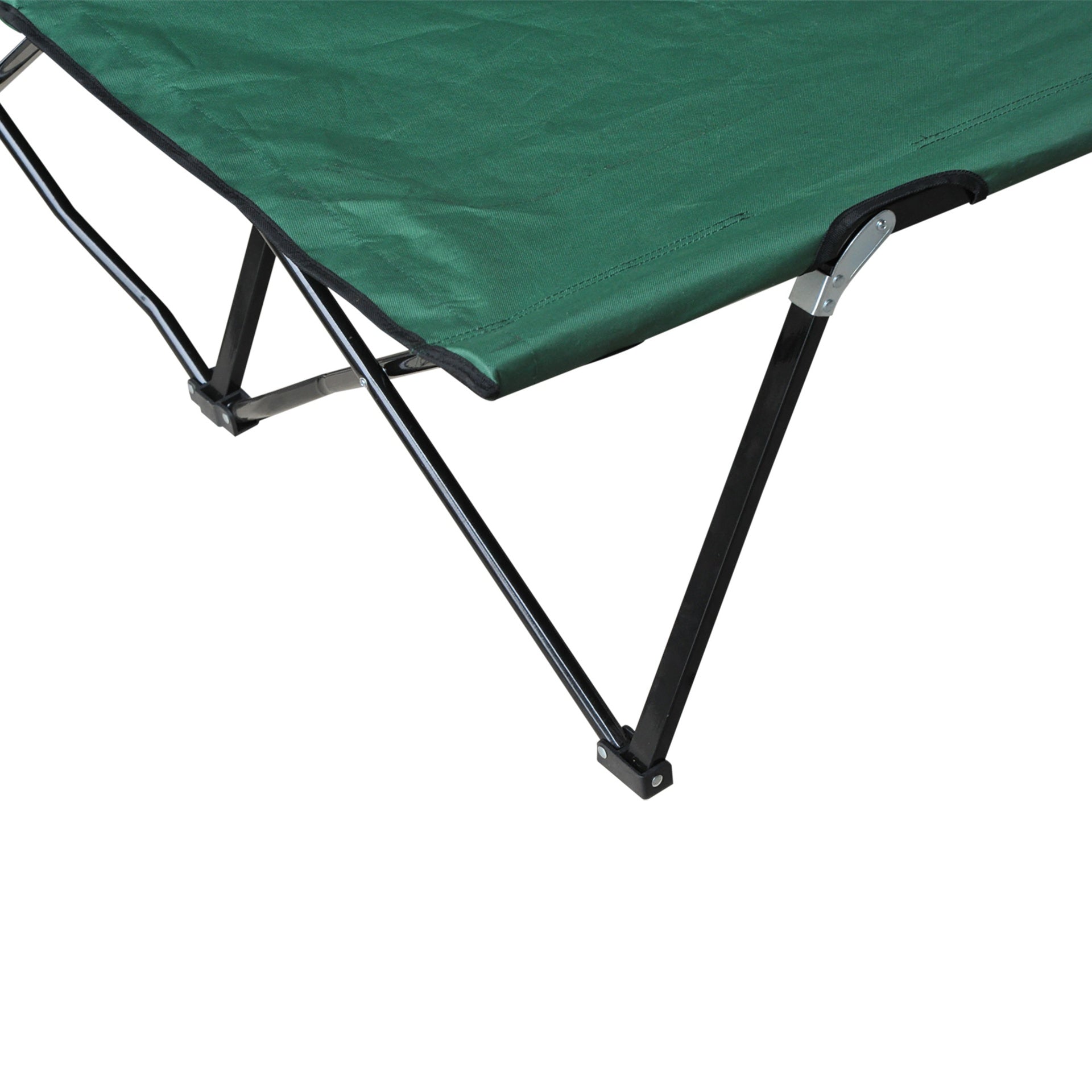Outsunny 2 Person Folding Camping Cot for Adults, 50" Extra Wide Outdoor Portable Sleeping Cot with Carry Bag, Elevated Camping Bed, Beach Hiking, Green