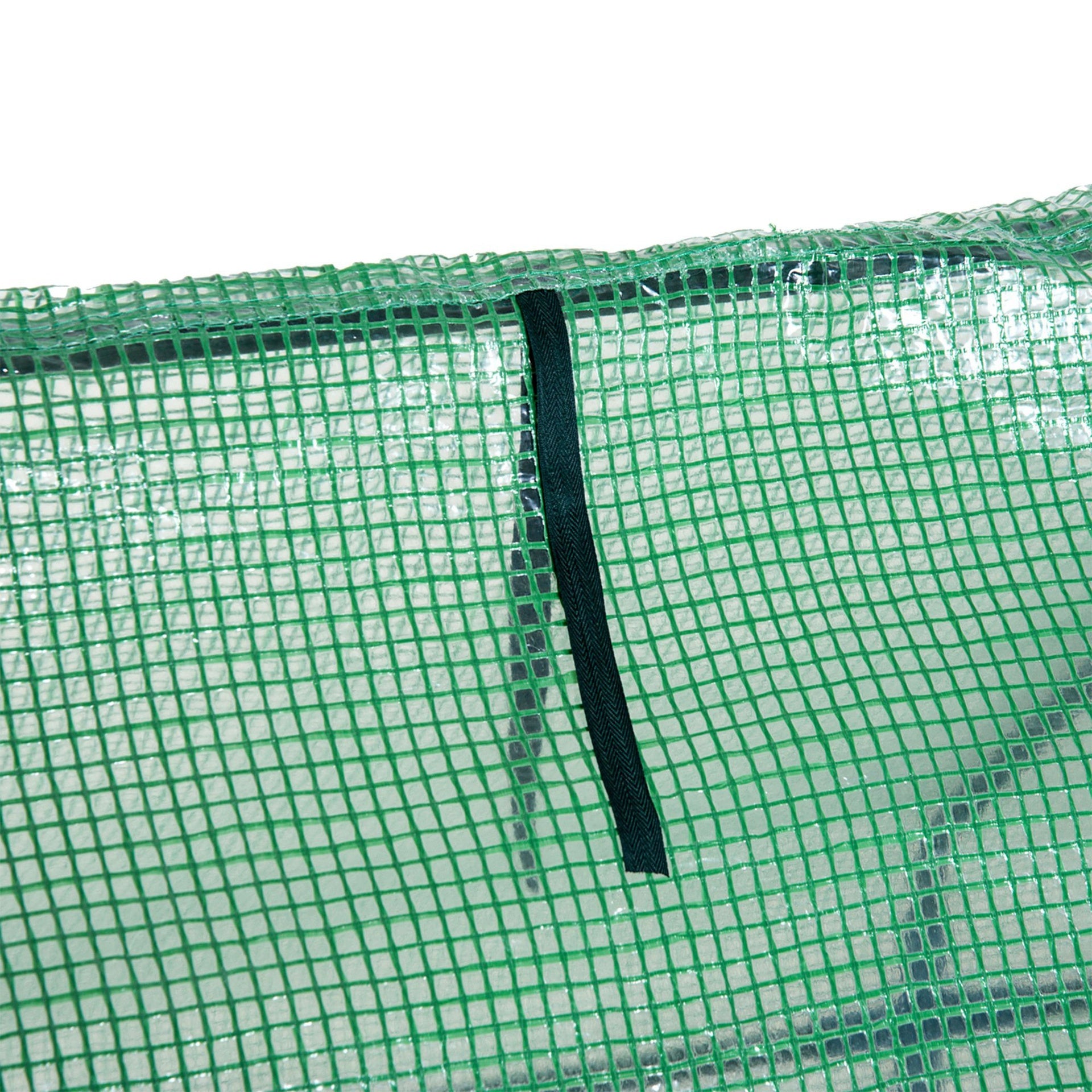 Outsunny 9' x 3' x 3' Portable Mini Greenhouse Outdoor Garden with Large Zipper Doors and Water/UV PE Cover, Green
