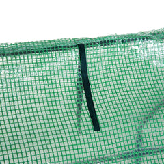 Outsunny 9' x 3' x 3' Portable Mini Greenhouse Outdoor Garden with Large Zipper Doors and Water/UV PE Cover, Green
