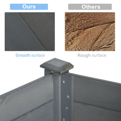 Outsunny Raised Garden Bed with Legs, 48" x 22" x 30", Elevated Wooden Planter Box, Self-Draining with Bed Liner for Vegetables, Herbs, and Flowers Backyard, Patio, Balcony Use, Dark Gray