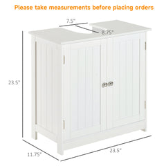 24” Pedestal Sink Bathroom Vanity Cabinet - White