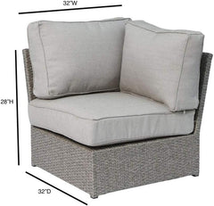 Shick Fully Assembled Corner Wedge Patio Chair with Cushions