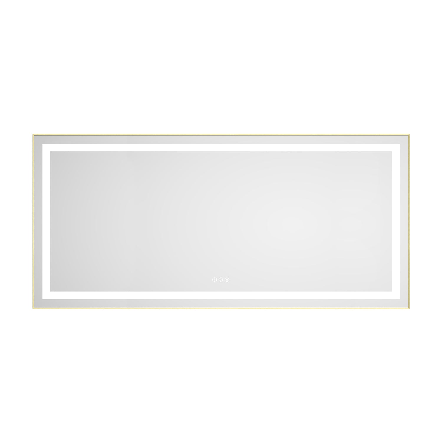 60 x 28 Inch LED Bathroom Mirror with Front and Backlight, Wall Mounted Vanity Mirror with Aluminum Frame, Anti-Fog, Memory, 3 Colors, Stepless Dimmable