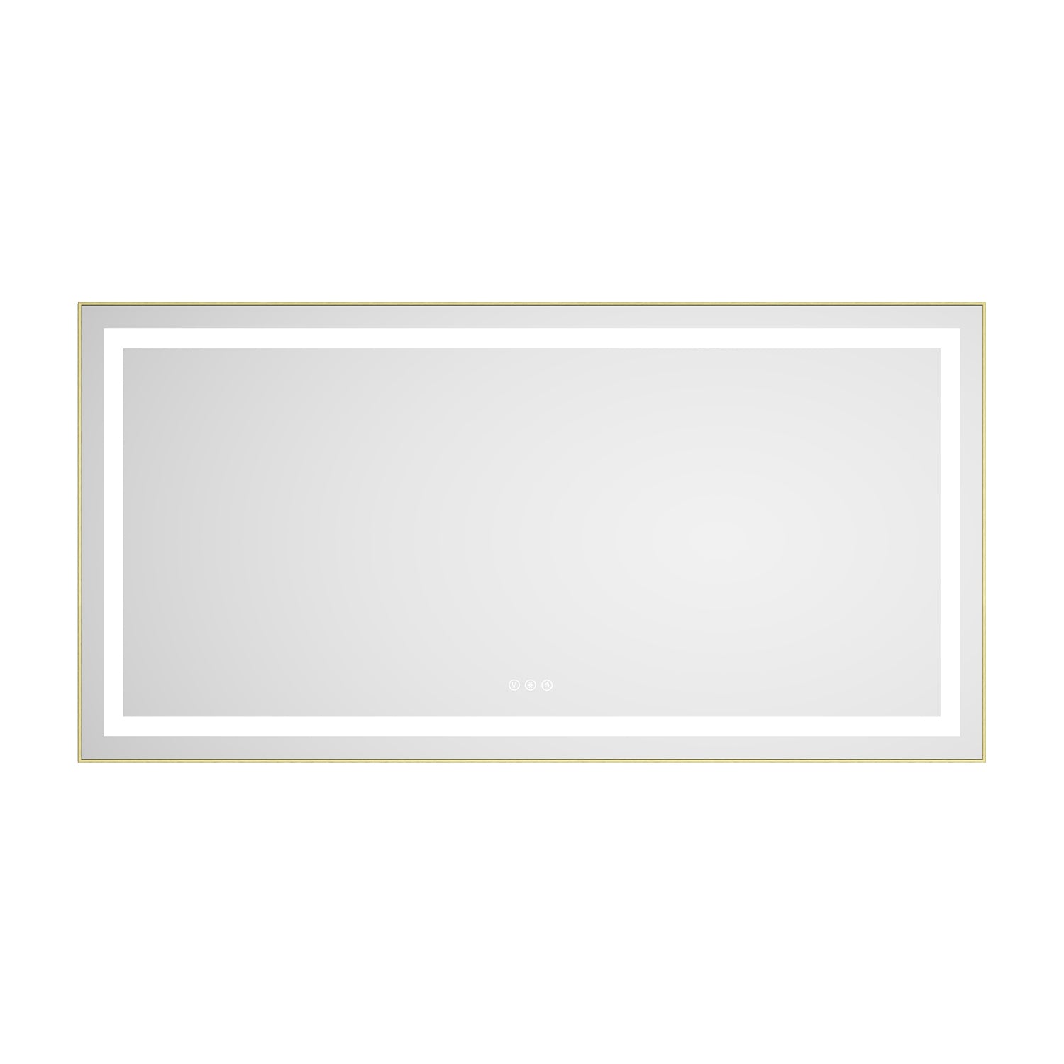 55 x 28 Inch LED Bathroom Mirror with Front and Backlight, Wall Mounted Vanity Mirror with Aluminum Frame, Anti-Fog, Memory, 3 Colors, Stepless Dimmable